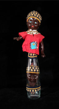 barra vodou pierrot dantor sculptures bottles erzulie sculpture bottle