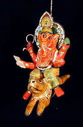 Shiva, Parvati and Ganesh ornament
