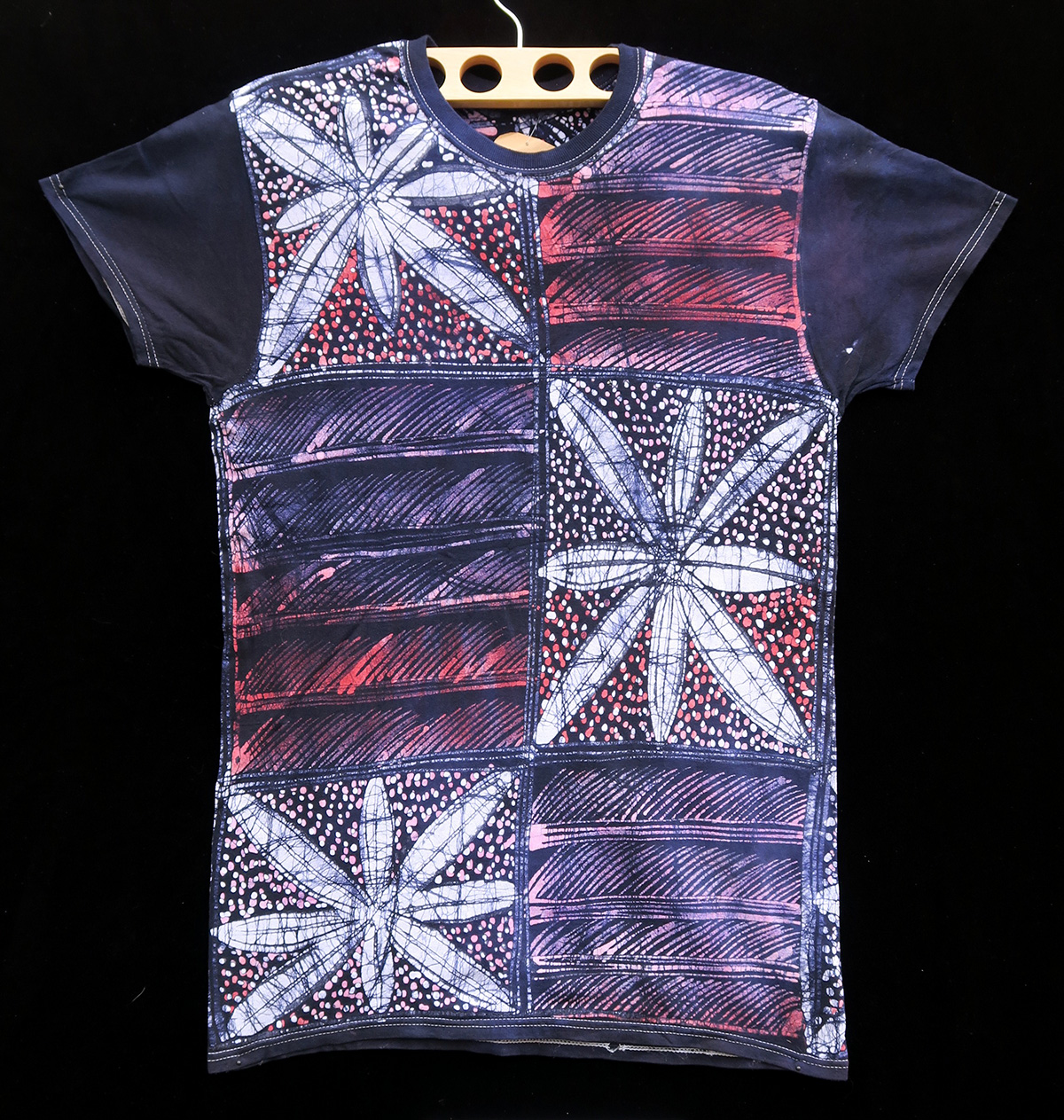  Batik  T shirt  by Gasali Adeyemo Small Indigo Arts