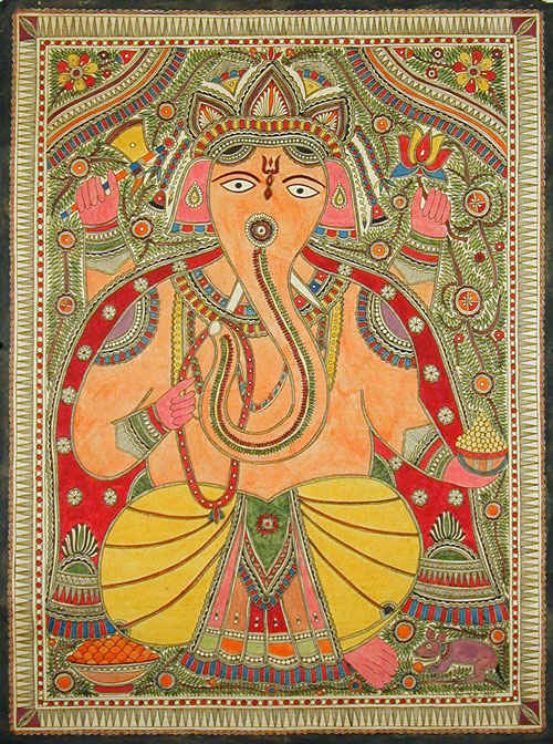 Ganesh - Mithila painting | Indigo Arts