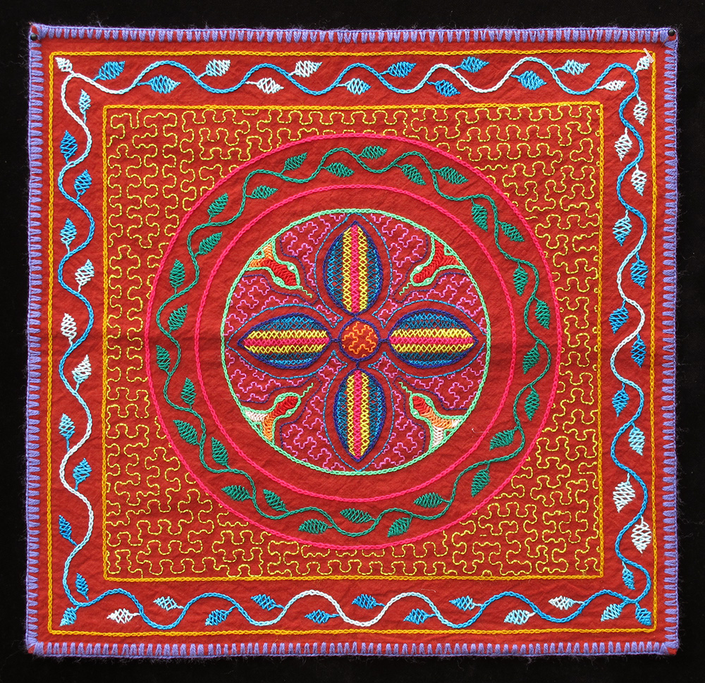 Embroidered Shipibo Cloth | Indigo Arts