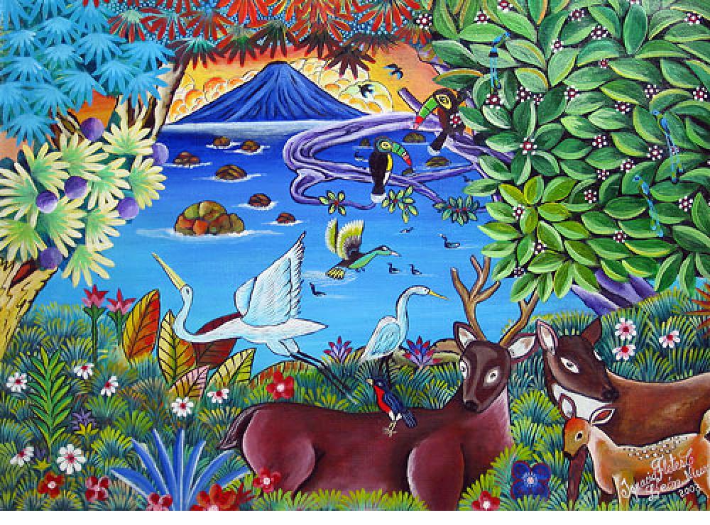 Ignacio Fletes Cruz Nicaraguan Primitivista Painter Indigo Arts