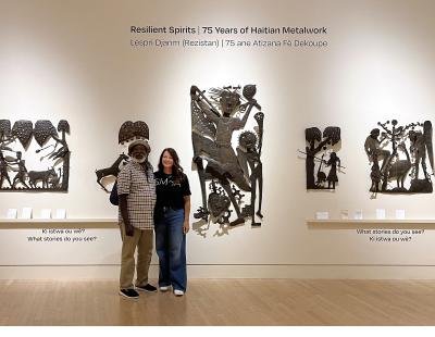 Gabriel Bien-Aimé with exhibition curator Jennifer Wenker (photo courtesy of Regina Sansalone)