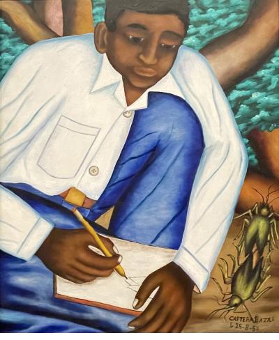 Boy Sketching - Castera Bazile, 1950