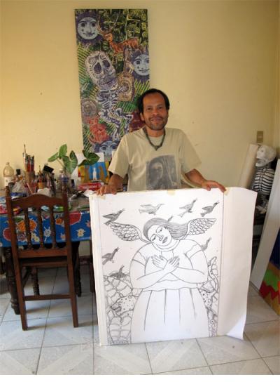 Fernando Olivera in his studio.  2010