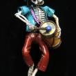 Calavera Drummer - retablo sculpture