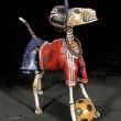 Calavera' Futbolista' Dog - Retablo Figure