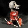 Calavera Football Player Dog - Retablo Figure