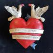 "Te Amo como a Nadie en el Mundo Amor" - Retablo Heart Ornament