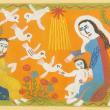 Christ child receiving flock of doves