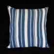 Vintage Indigo Strip-weave Baule Cloth Pillow