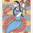 Mermaid Holding Lotus Flowers