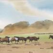 Horses in Mongolian Landscape