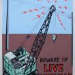 BEWARE OF LIVE OVERHEAD CABLES - Workplace Safety Poster #16