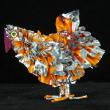 Recycled Potato Chip Bag Chickens (small)