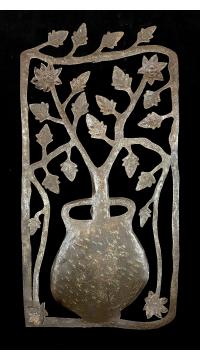 Hinche, Haiti,c. 2024 Recycled steel oil-drum (22.5” h. x 12” w. x 3” d.)