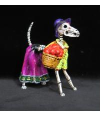 Calavera Valentine Dog - Retablo Figure