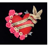 "Te Amo como a nadie en el Mundo" (I love you like nothing in the world) Retablo Heart Ornament