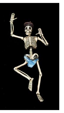 La Calavera Atletica - articulated skeleton