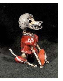 Calavera Football Player Dog - Retablo Figure