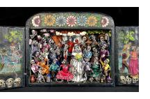 Boda de los Muertos (Skeleton Wedding - version 8) - Retablo