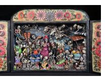 Party in the Cemetery - Day of the Dead Retablo (Version 25)