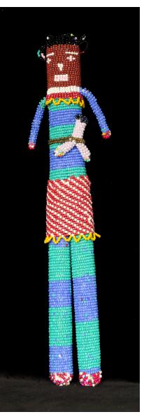 Beaded "Tall Doll" with Baby from Capetown