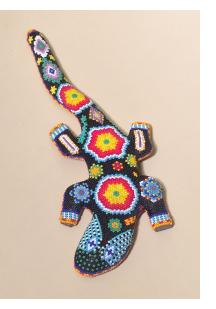 Gecko - Huichol Beaded Sculpture