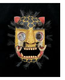 Contemporary Jaguar Mask with Mirror Eyes