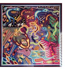 Huichol "Nierika" Yarn Painting