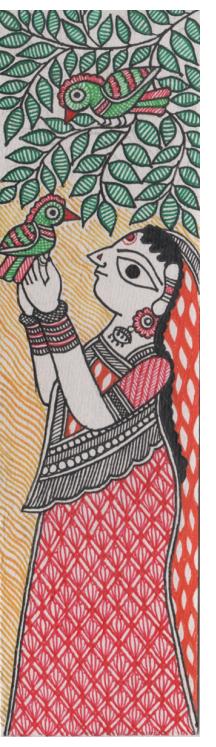 Speaking to the Birds - miniature painting