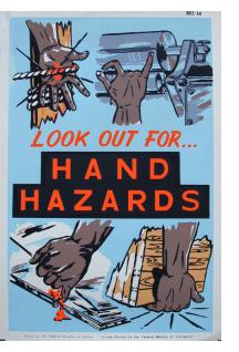 LOOK OUT FOR HAND HAZARDS - Workplace Safety Poster #14