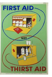 FIRST AID NOT THIRST AID - Workplace Safety Poster #4