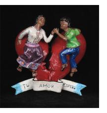 "Tu Amor Espero" Retablo Heart Ornament