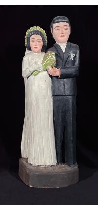 Happy Couple - Polish Folk Sculpture