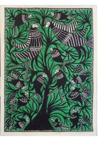 Birds in a Green Tree