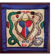 Erzulie and Damballa - Vodou Flag