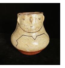 Antique Shipibo Vessel with Face