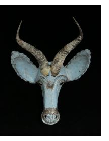 Recycled Steel Springbok Mask from Zimbabwe