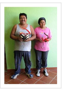 Armando Jimenez and Antonia Carrillo. Arrazola, Oaxaca, 2010. (Photograph © Anthony Hart Fisher, 2010)