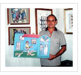 José Basulto in his studio, Cienfuegos, Cuba. November, 2003. José Basulto in his studio, Cienfuegos, Cuba. November, 2003.