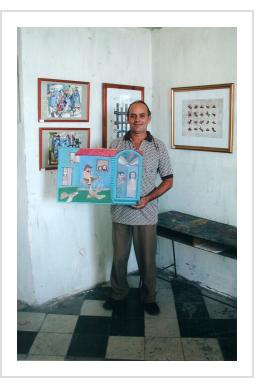 José Basulto in his studio, Cienfuegos, Cuba. November, 2003 (Photograph © Anthony Hart Fisher).