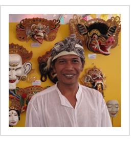 Balinese master mask artist Ida Bagus Anom Suryawan in Santa Fe, NM. July, 2011. (Photograph © Anthony Hart Fisher 2011).