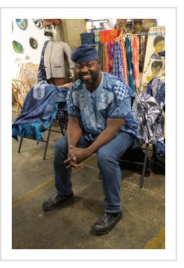 Gasali Adeyemo at Indigo Trunk Show - Indigo Arts Gallery, May 2018.