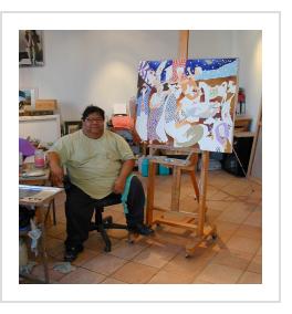 Leovigildo martinez in his studio, Oaxaca, 2006 ((Photograph © Anthony Hart Fisher)