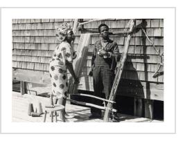 Nike Olenike and Twins Seven-Seven at Haystack Mountain Crafts Center, Deer Isle, Maine, 1974 (courtesy of Archives of American Art, Smithsonian Institution). Nike Olenike and Twins Seven-Seven at Haystack Mountain Crafts Center, Deer Isle, Maine, 1974 (courtesy of Archives of American Art, Smithsonian Institution).