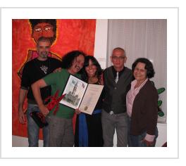 Ralfka and friends at his 2011 Philadelphia exhibit.
