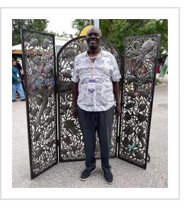 Serge Jolimeau in Santa Fe -  July, 2025 (Photograph © Anthony Hart Fisher 2025)