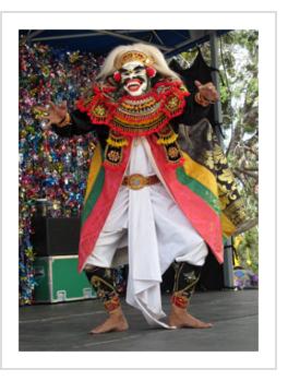 Ida Bagus Anom Suryawan in performance in Santa Fe, NM. July, 2014. (Photograph © Anthony Hart Fisher 2014).