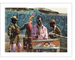 Twins Seven-Seven, with his band, the Golden Cabretas, in 1971, as reproduced in the CD, Nigeria Special: Volume 2 - Modern Highlife, Afro Sounds & Nigerian Blues 1970-6, Sound Way Records, 2010 (photo courtesy of the publisher).